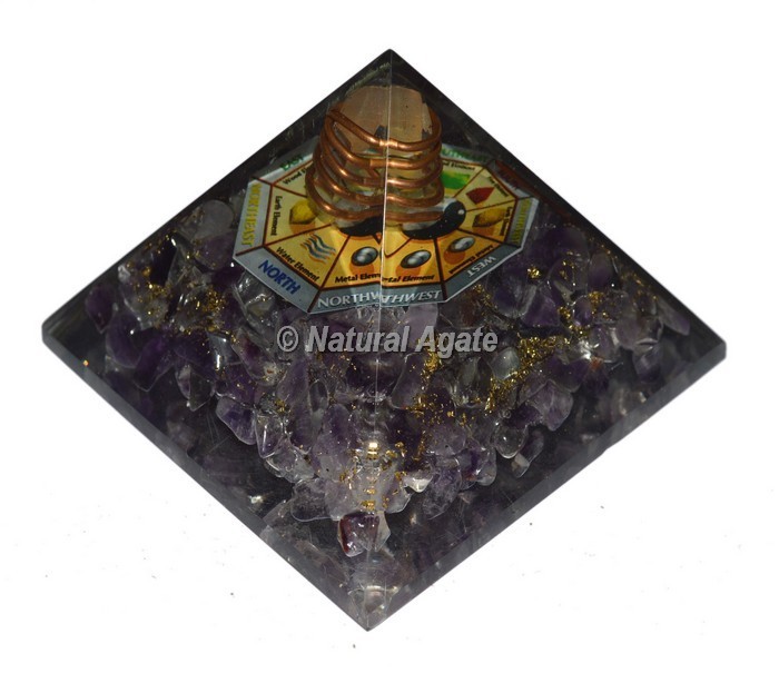 Amethyst Direction Pyramid With Crystal Point