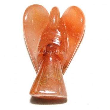 Light Peach Aventurine Angels 2 Inches