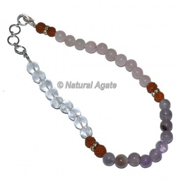 Rose-crystal-Amethyst Anklet