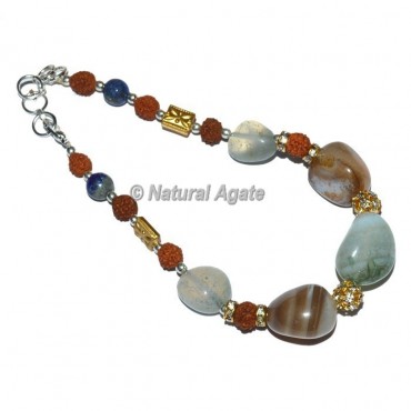 Tumble Stone With Rudraksha Anklet