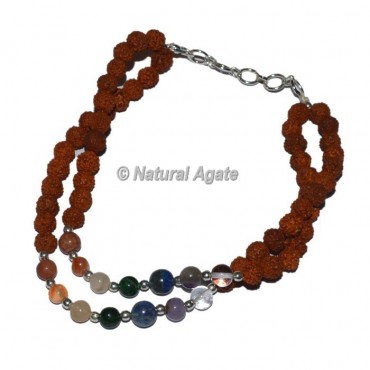 7 Chakra Stone With Rudraksha Anklet