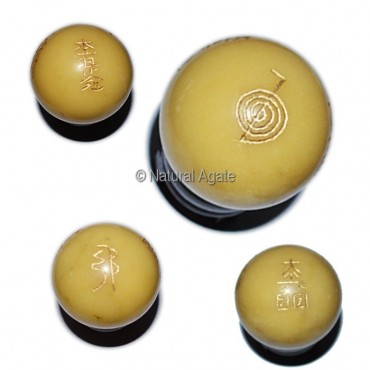 Yellow Jasper Usui Reiki Symbol Ball