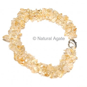 Citrine Hand Made Chips Bracelets