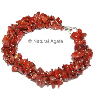 Red Jasper Hand Made Chips Bracelets