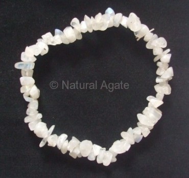 White Moonstone Chips Bracelet