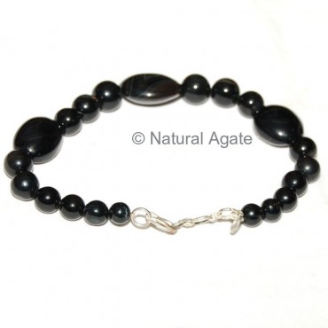 Black Onyx Almond Shape Bracelet