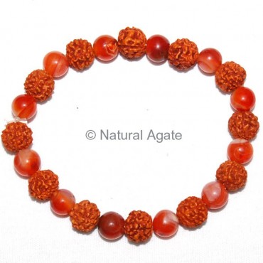 Red Carnelian Rudraksha Bracelet