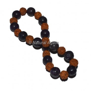 Lepidolite with Rudraksha Bracelets