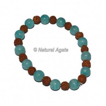 Amazonite with Rudraksha Bracelets