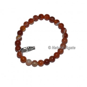 Red Carnelian Gemstone Bracelets with Owl