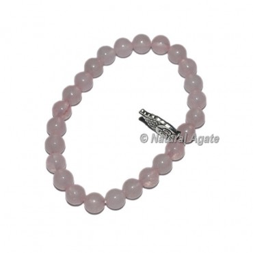 Rose Quartz Gemstone Bracelets with Owl