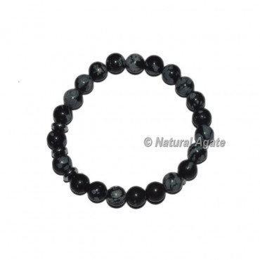 Snowflake Obsidian Gemstone Bracelets