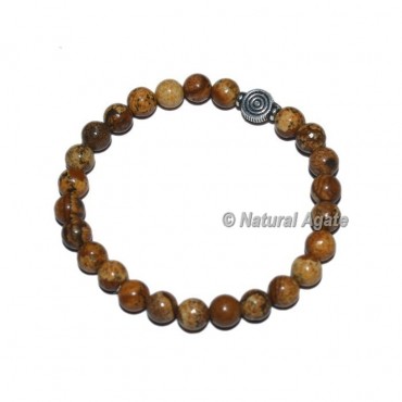 Picture Jasper Gemstone Bracelets with Choko Reiki