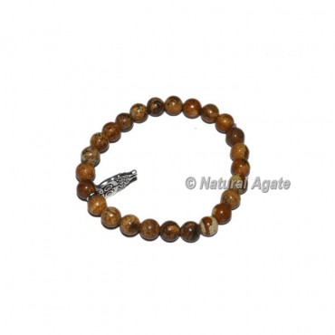 Picture Jasper Gemstone Bracelets with Owl