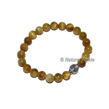 Lemon Tiger Gemstone Bracelets with Chokoreiki