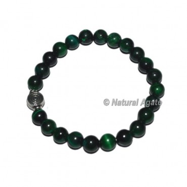 Green Tiger Gemstone Bracelets with Choko Reiki