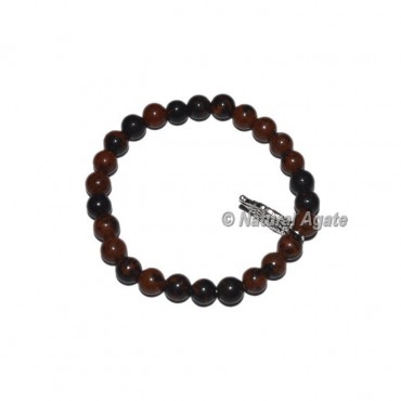 Mahagoni Obsidian Gemstone Bracelets with Owl