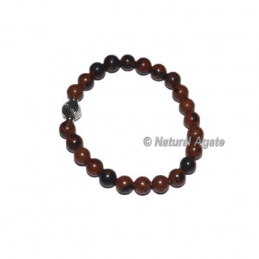 Mahagoni Obsidian Gemstone Bracelets with Chokoreiki