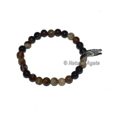 Black Onyx Gemstone Bracelets with Owl