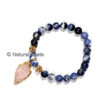 Sodalite  With Arrowheads Bracelets