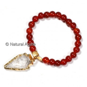 AAA Red Carnelian With Arrowheads Bracelets