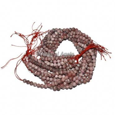 Rhodochrosite Agate Beads
