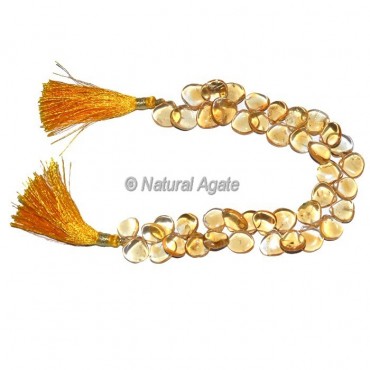 Citrine Quartz Tear Drop Beads