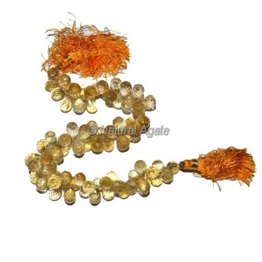 Citrine Faceted Drop Beads