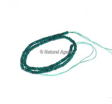 Green Onyx Faceted Rondelle Beads