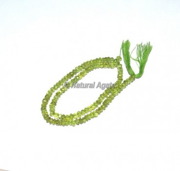 Peridot Faceted Rondelle Beads