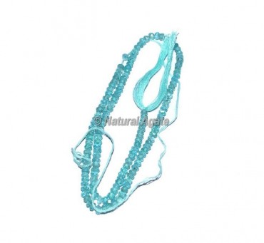 Blue Quartz Faceted Rondelle Beads