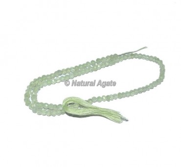 Green Quartz Faceted Rondelle Beads