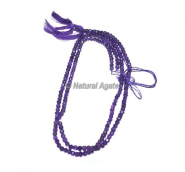 Amethyst Faceted Rondelle Beads