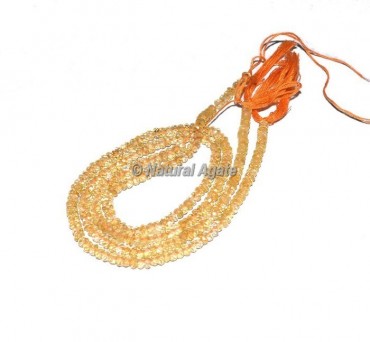 Citrine Faceted Rondelle Beads