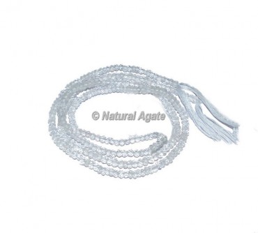 Crystal Quartz Faceted Rondelle Beads