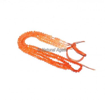 Carnelian Faceted Rondelle Beads