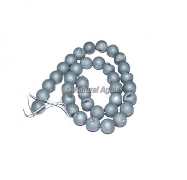 Silver Agate Druzy Fashion Agate Beads