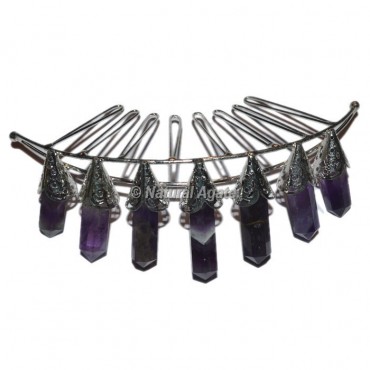 Amethyst 7 Pencil Silver Crown