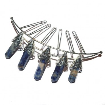 Lapis Lazuli 5 Pencil Silver Crown