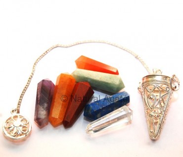 Chakra Cage Pendulums with Point