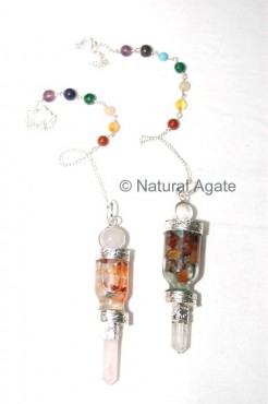 Chakra glass bottle Pendulums