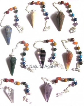 Mix Gemstone Chakra Pendulums