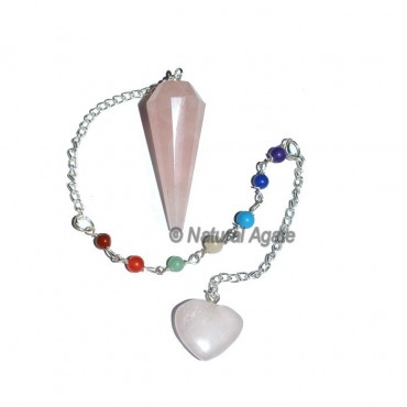 Rose Quartz Chakra Pendulums