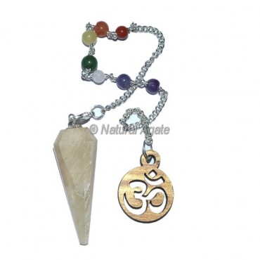 Moonstone 12 Faceted Chakra Pendulums