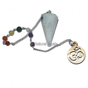 Rainbow Moonstone 12 faceted chakra Pendulums