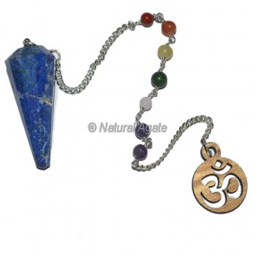 Lapis Lazuli 12 faceted chakra pendulums