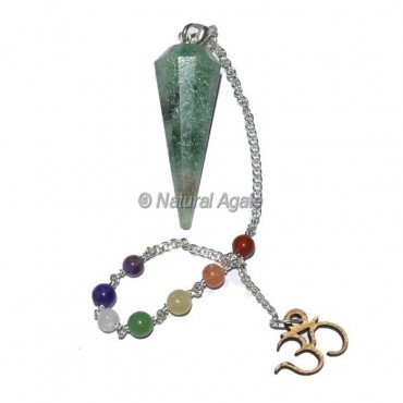 Green jade 12 Faceted Chakra Pendulums