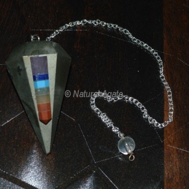 Pyrite Pendulums with Chakra Point