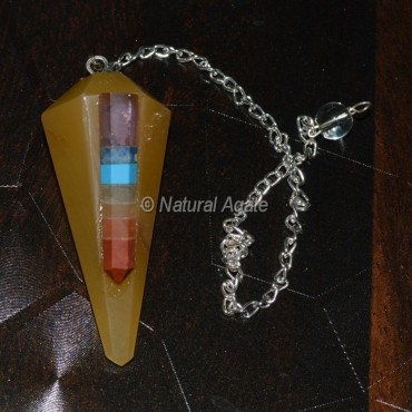 Yellow Aventurine Pendulums With Chakra Point