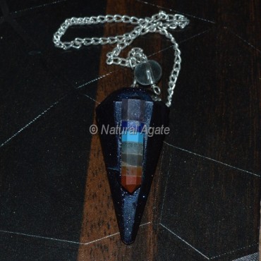 Blue Sunstone Pendulums with Chakra Point